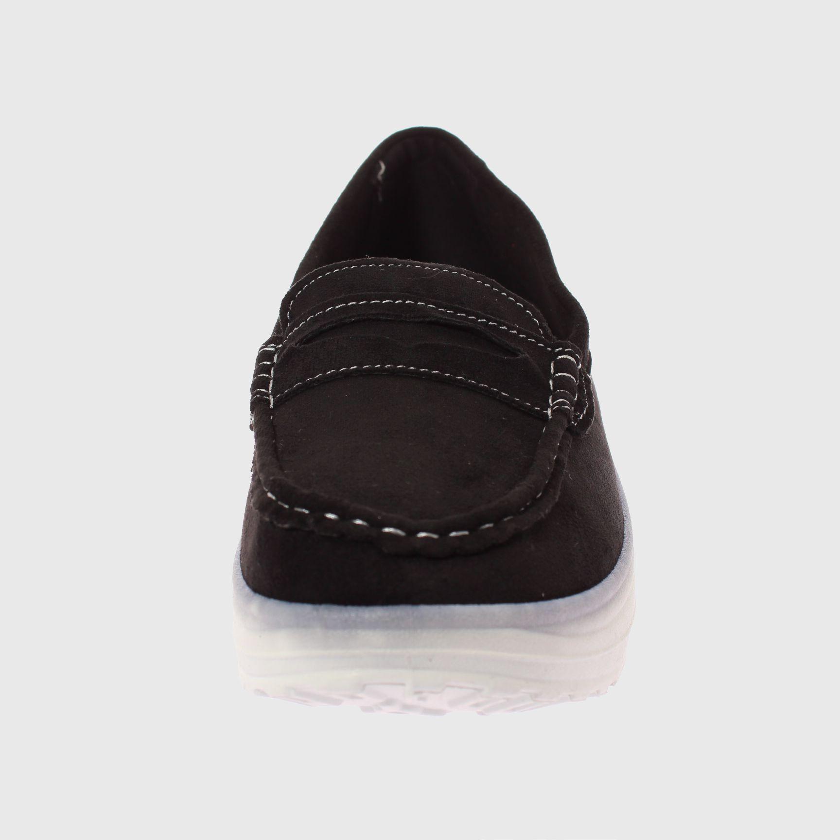 Mocasín Negro Vía Franca Mujer-2