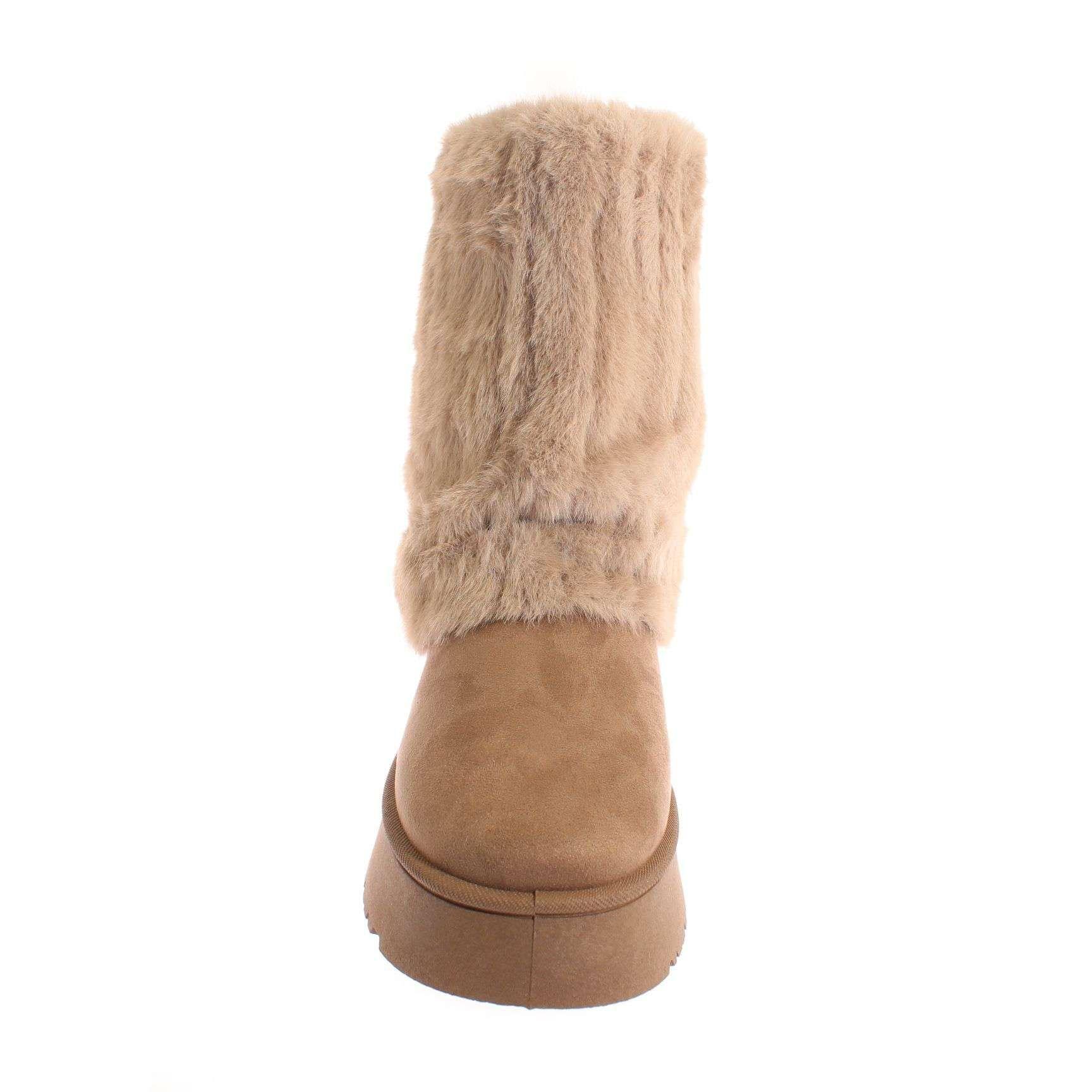 Bota Invernal Café Claro Vía Franca Mujer Art: 5B1820CAMEL-2