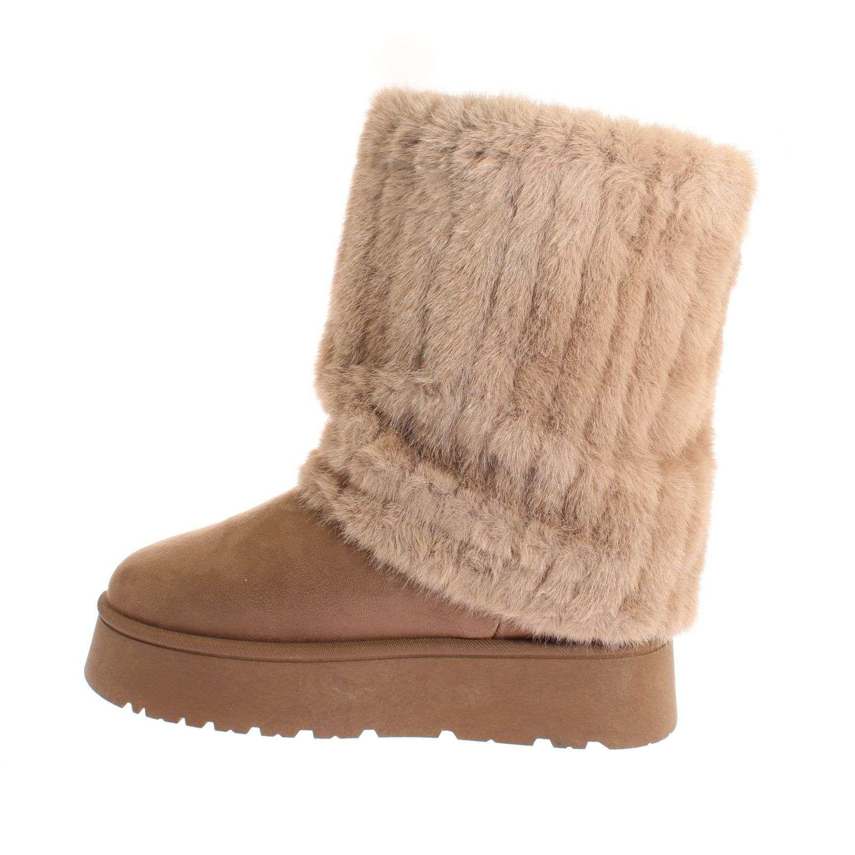 Bota Invernal Café Claro Vía Franca Mujer Art: 5B1820CAMEL-3