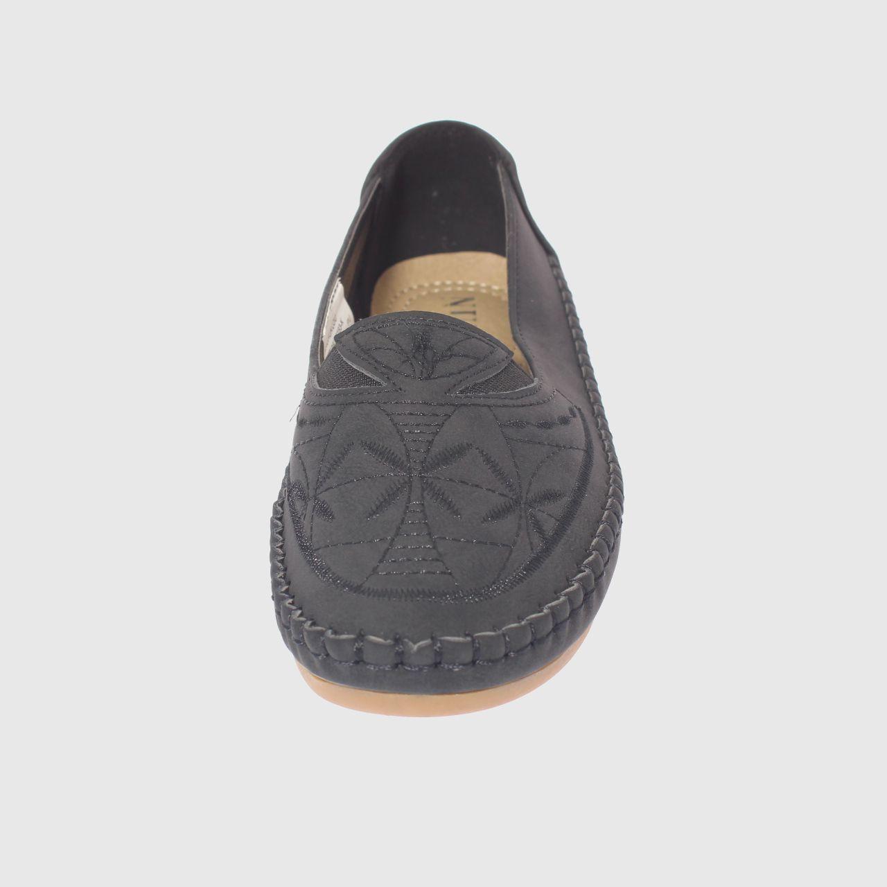Mocasín Negro Vía franca Mujer-2