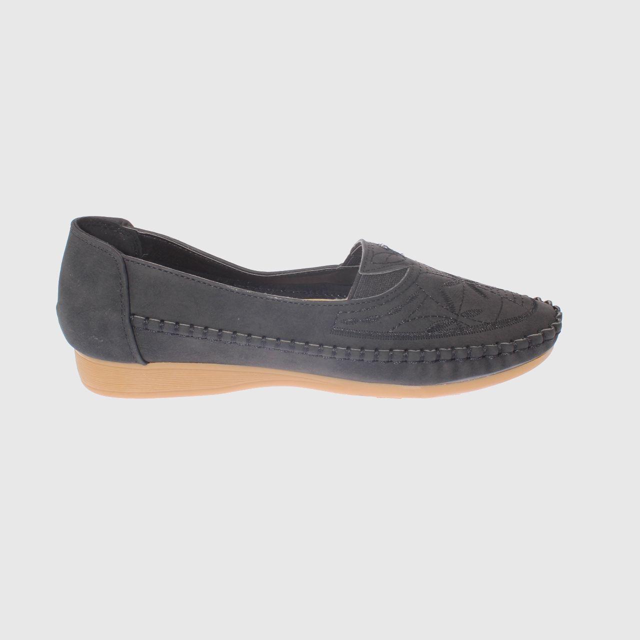 Mocasín Negro Vía franca Mujer-3