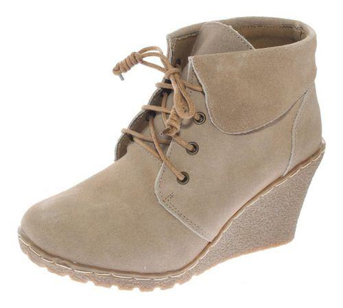 Botín Beige Vía Franca Mujer-4