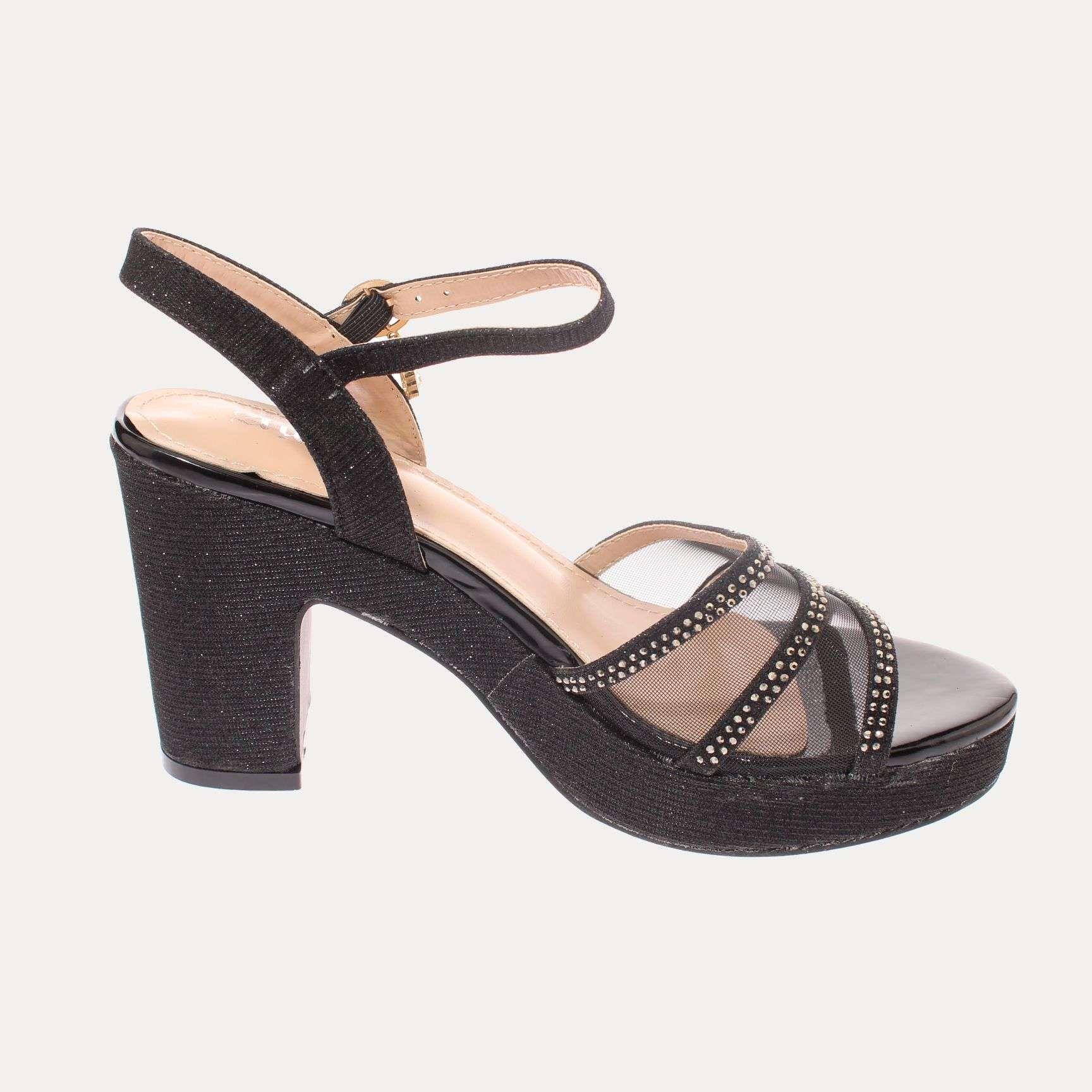 Zapato Tacón Negro Vía Franca Mujer Art: 52212BLACK-3