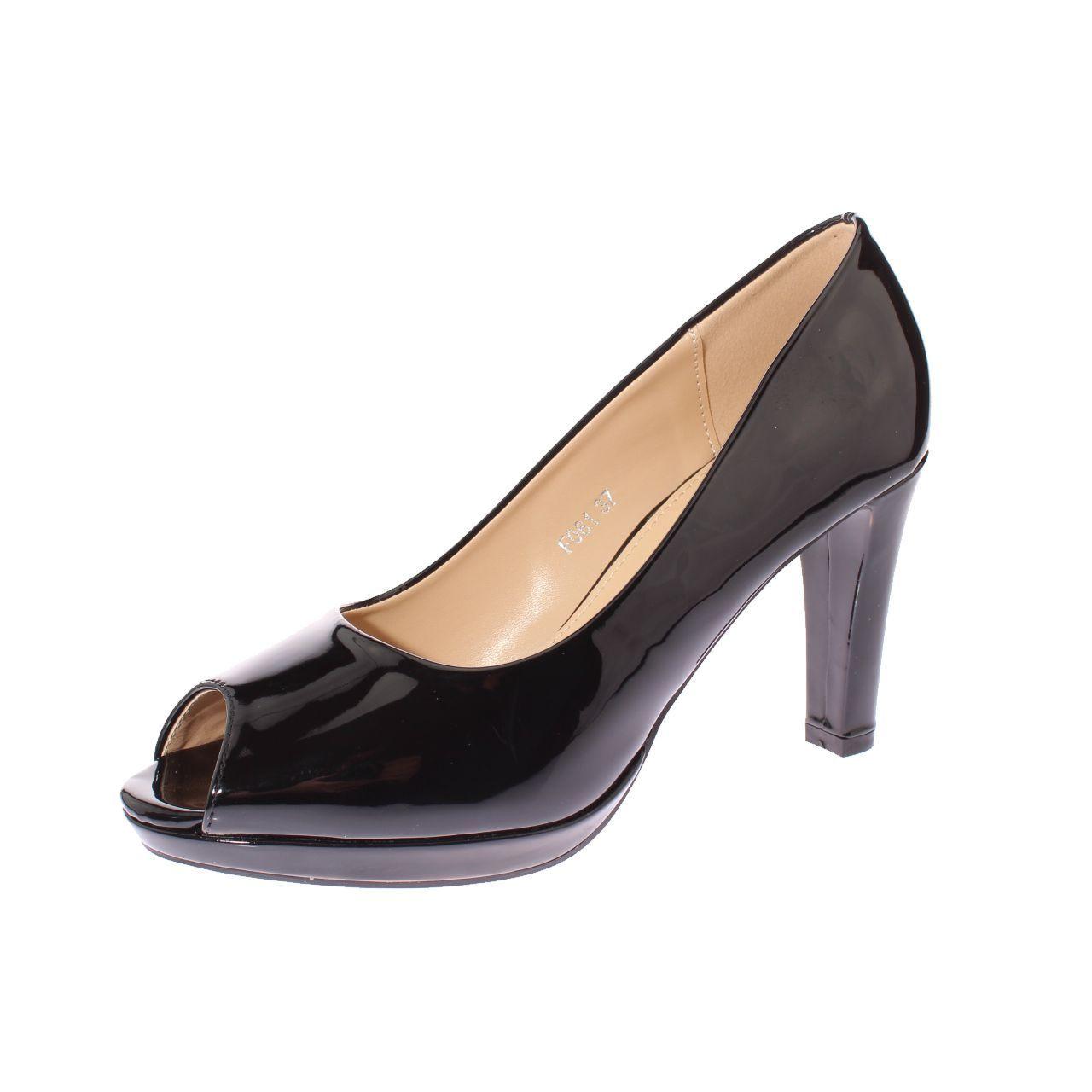 Zapato Terraplén Negro Vía Franca. Mujer-4