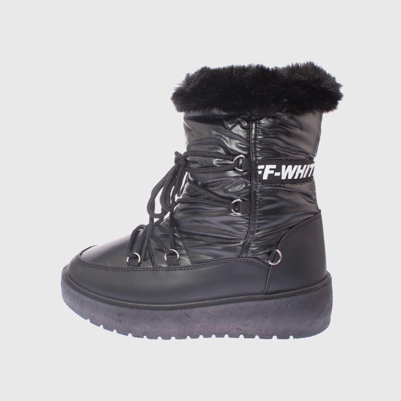 Bota Piel Negro Vía Franca Mujer-1