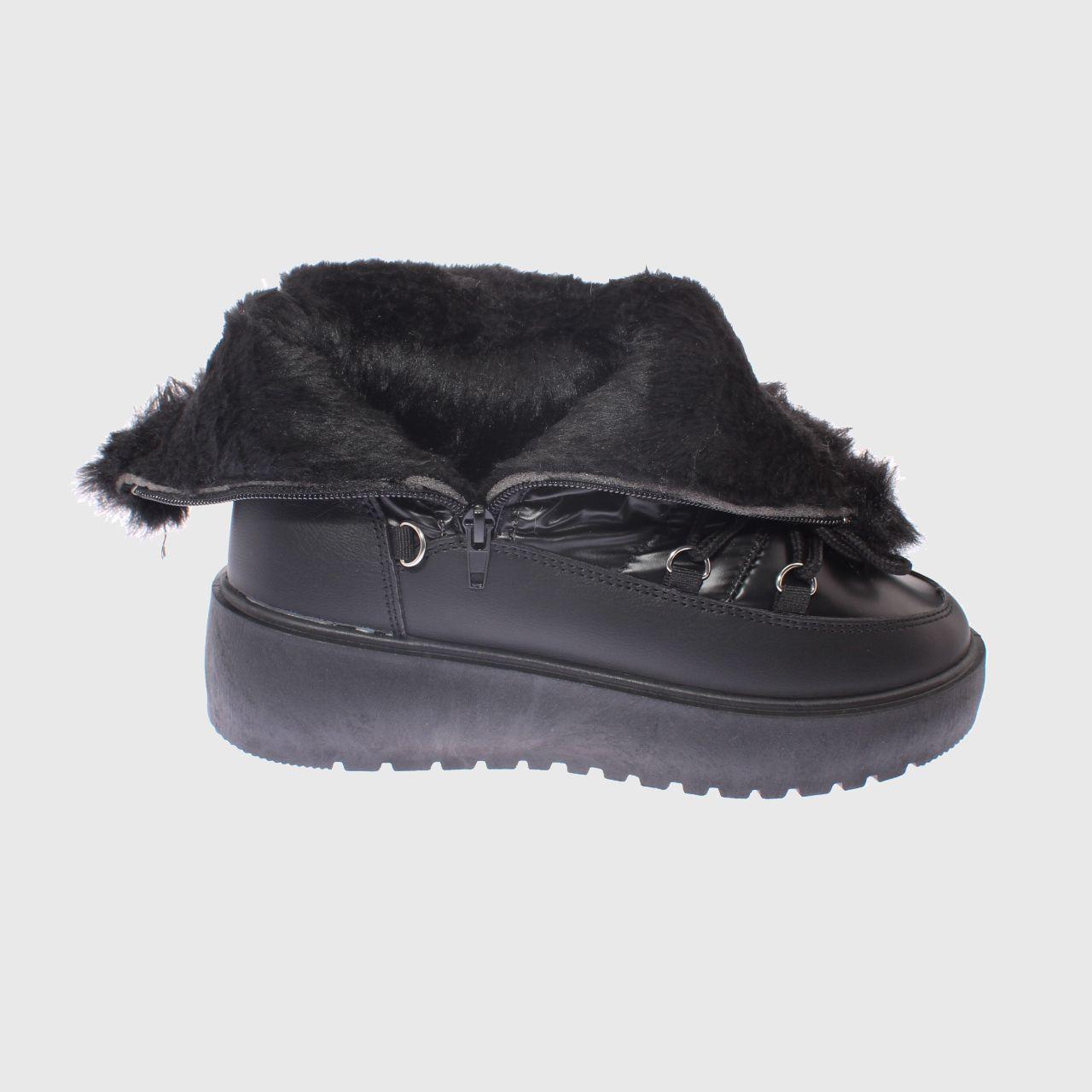 Bota Piel Negro Vía Franca Mujer-4