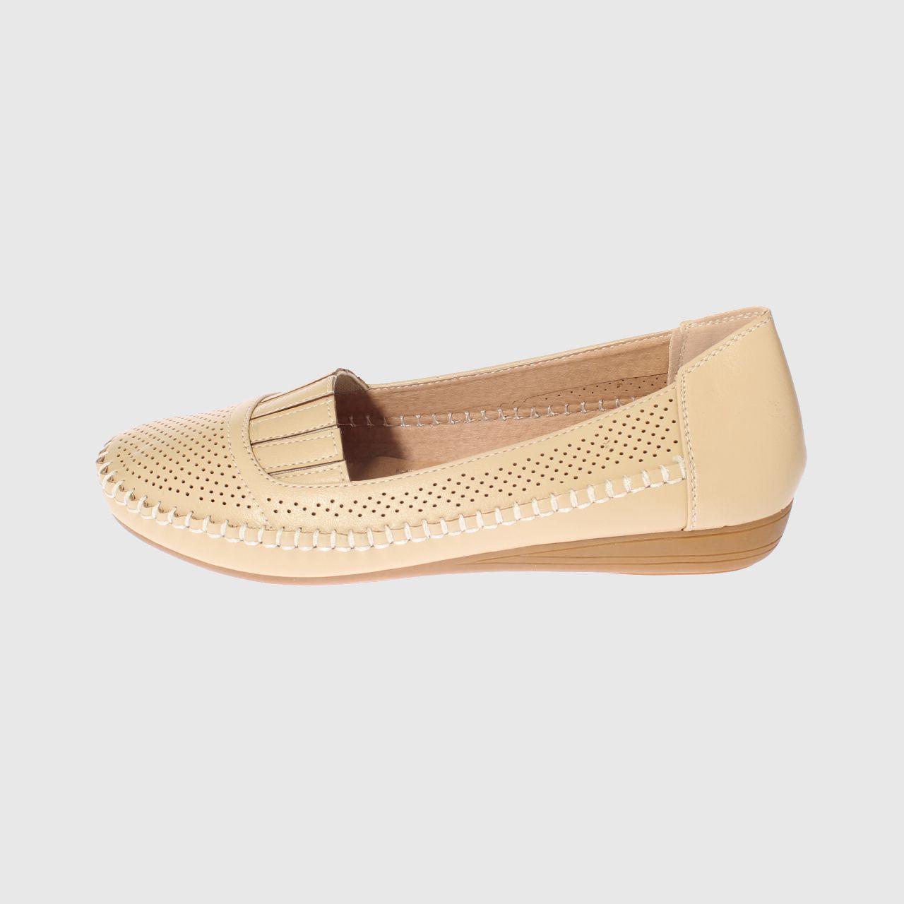 Mocasín Beige Vía Franca Mujer-1