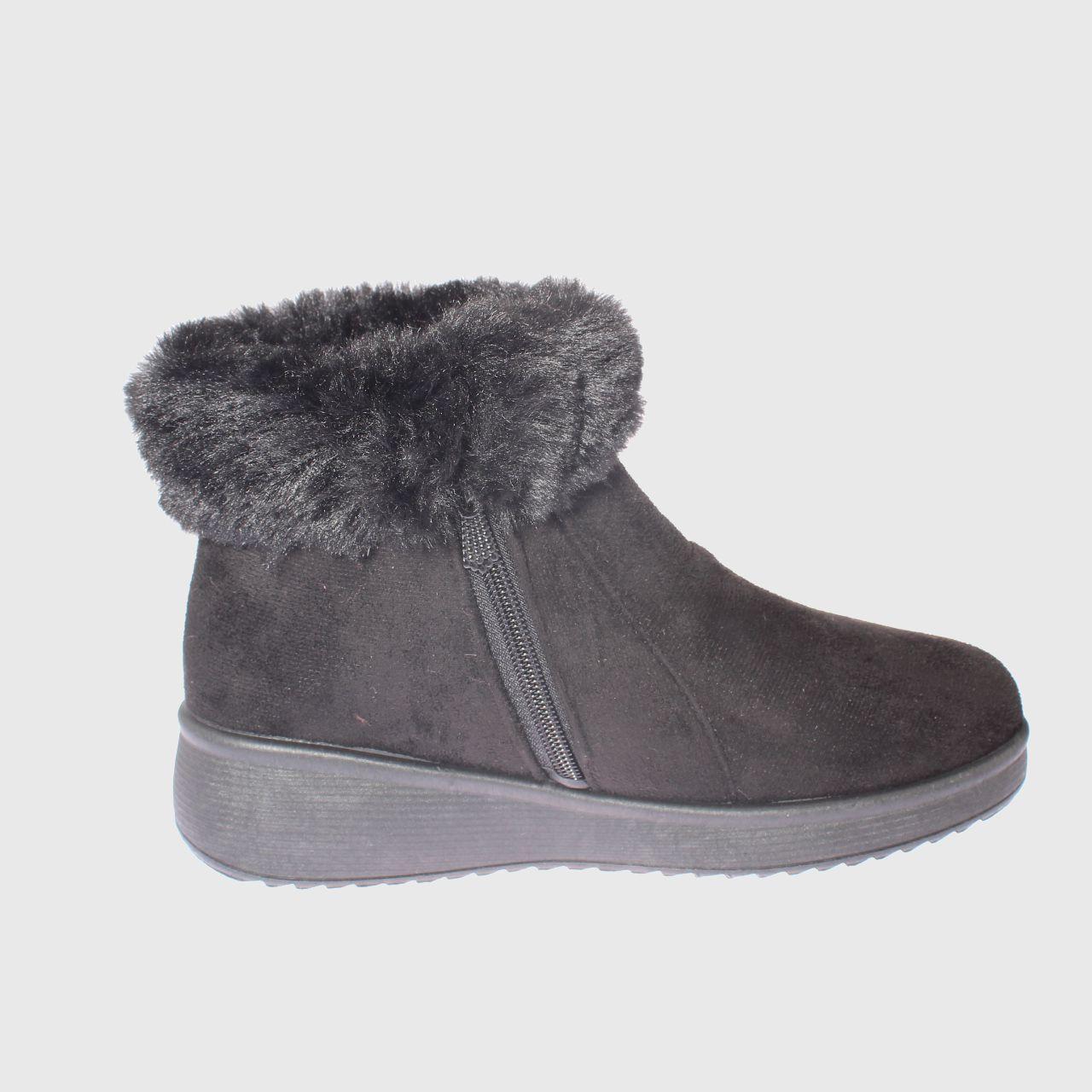 Bota Piel Negro Vía Franca Mujer-3