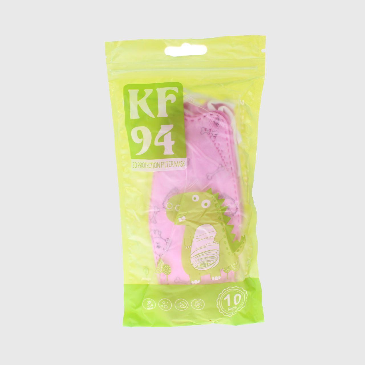 Pack 10 Mascarillas Niña KF94 Rosado Vía Franca Niña-3