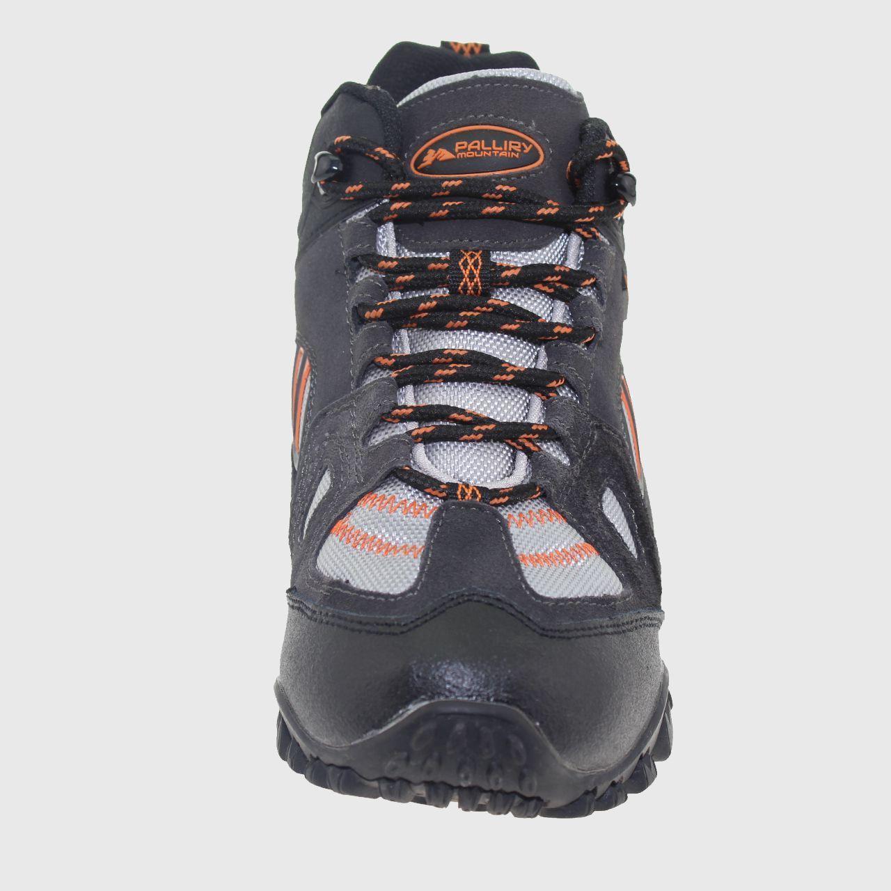 Zapatilla Outdoor Negro/Gris/Naranjo Vía Franca Niño-4