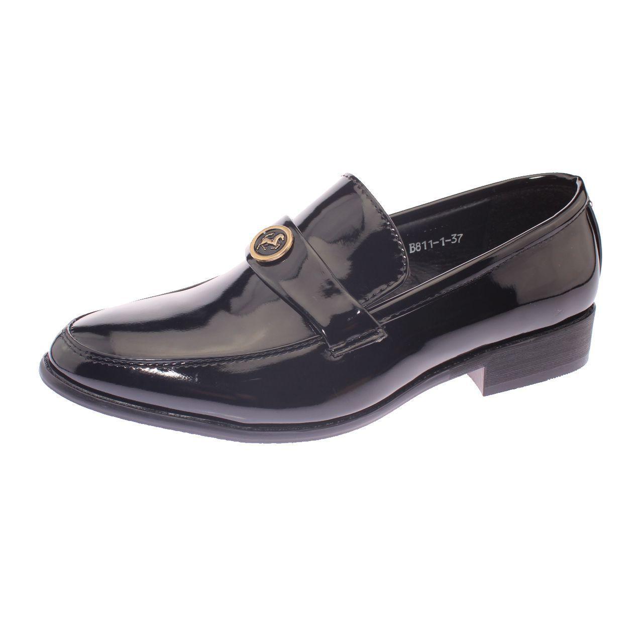 Zapato formal Negro Vía Franca Niño-0