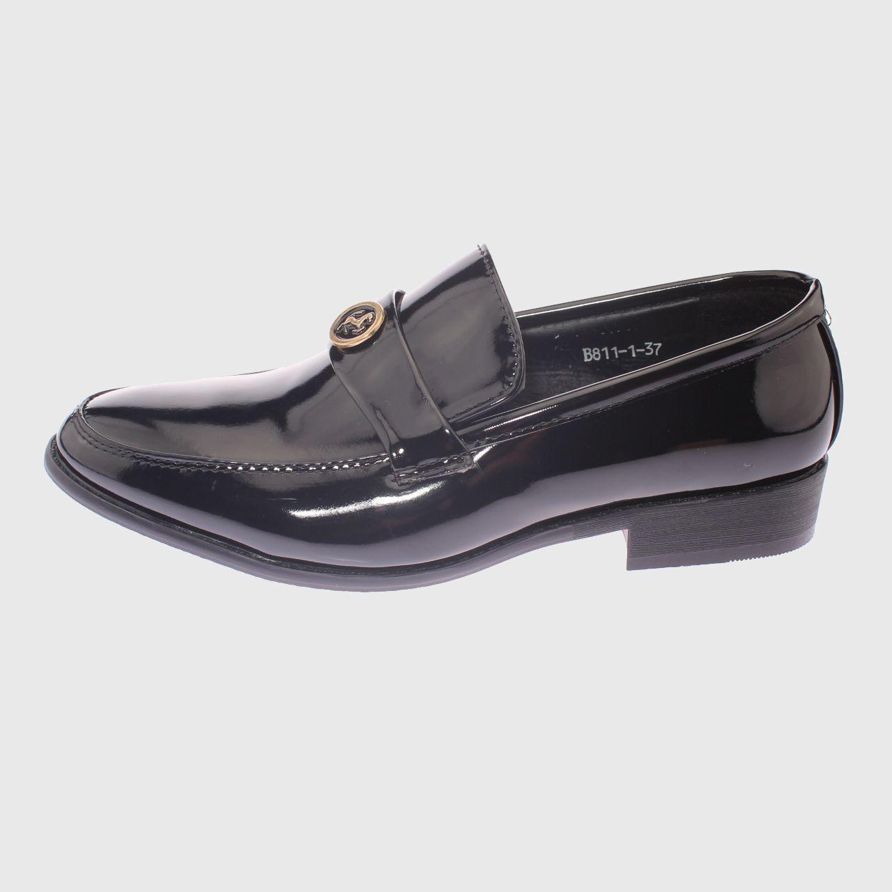 Zapato formal Negro Vía Franca Niño-1
