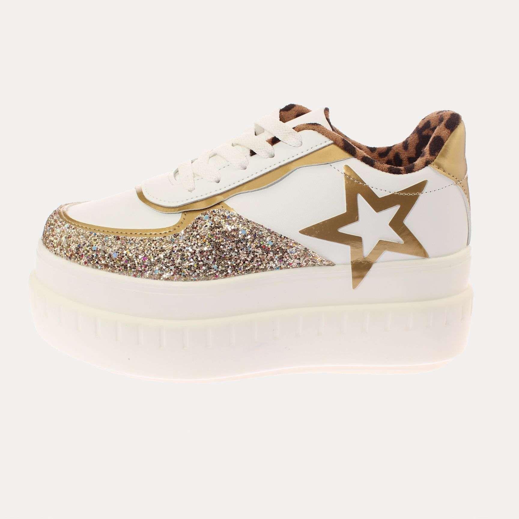 Zapatilla Plataforma Dorado Vía Franca Mujer Art: 5S212B0098DGOLD-1