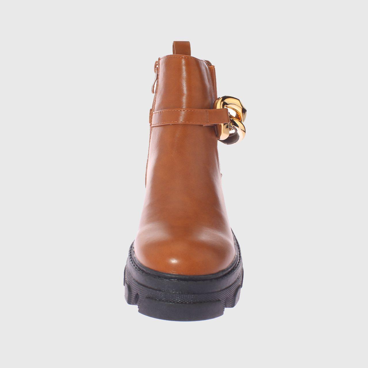 Botín cadena Camel Vía Franca Mujer-2