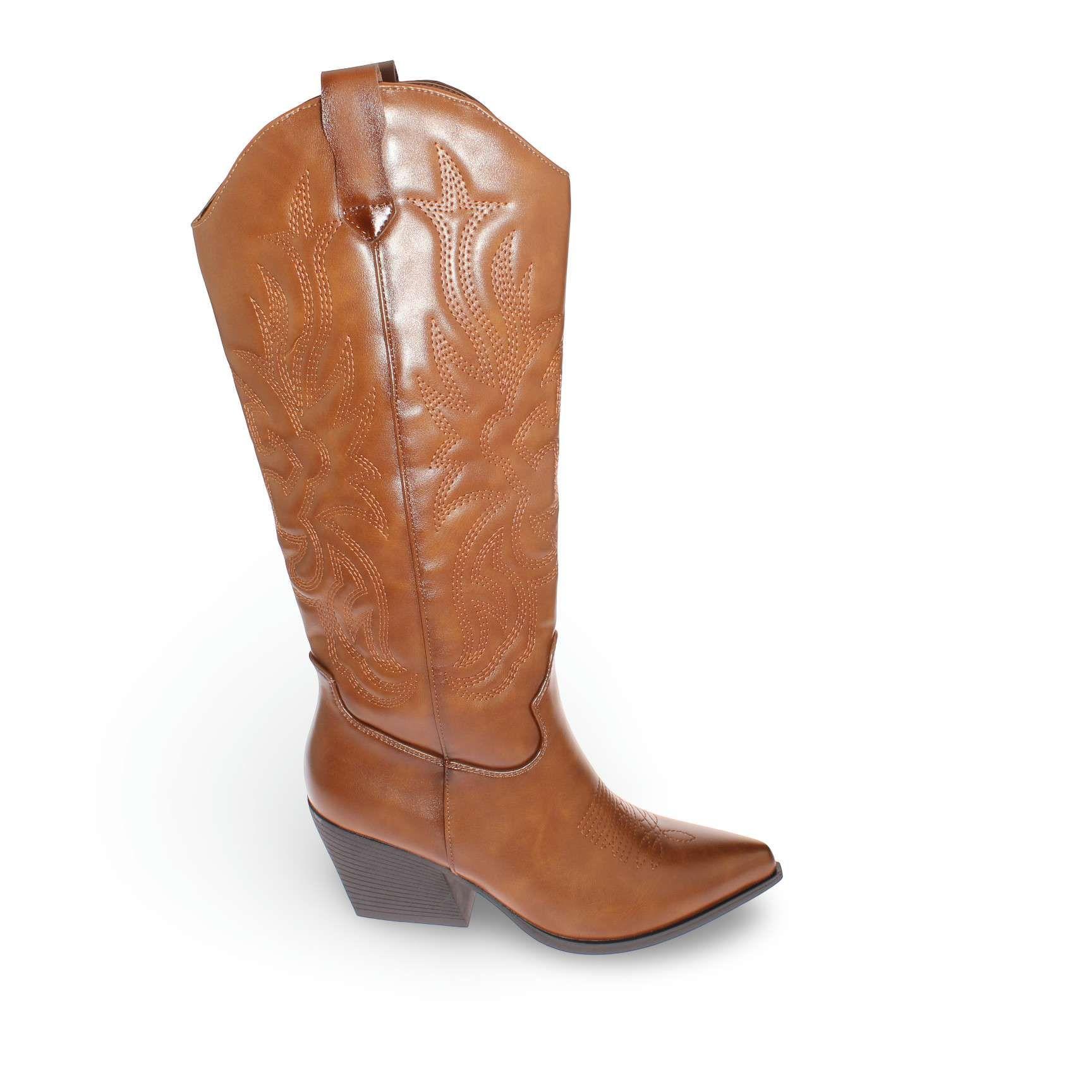 Bota Vaquera Café Vía Franca Mujer Art: 5Q15CAMELLO-1