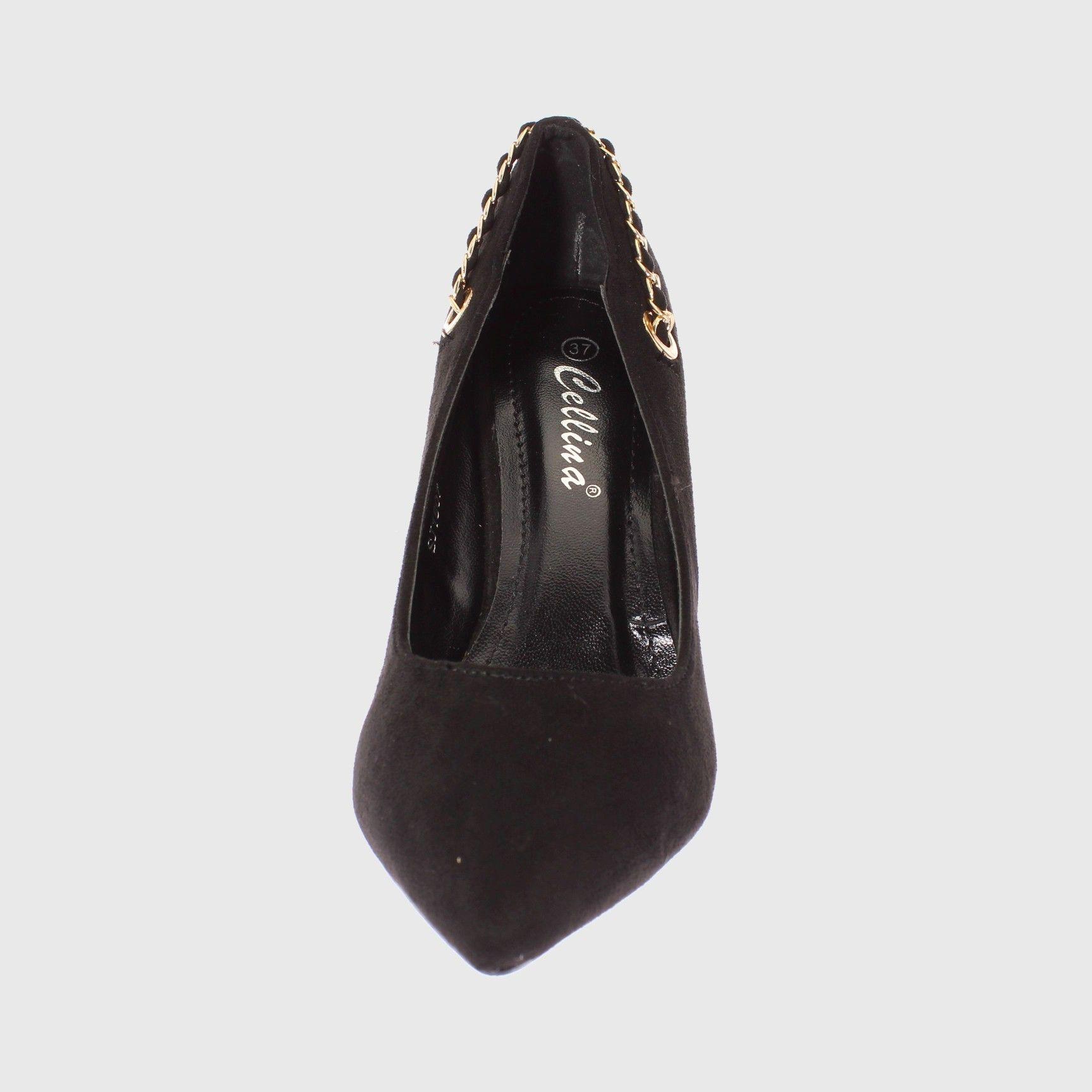 Zapato taco Negro Vía Franca Mujer-2