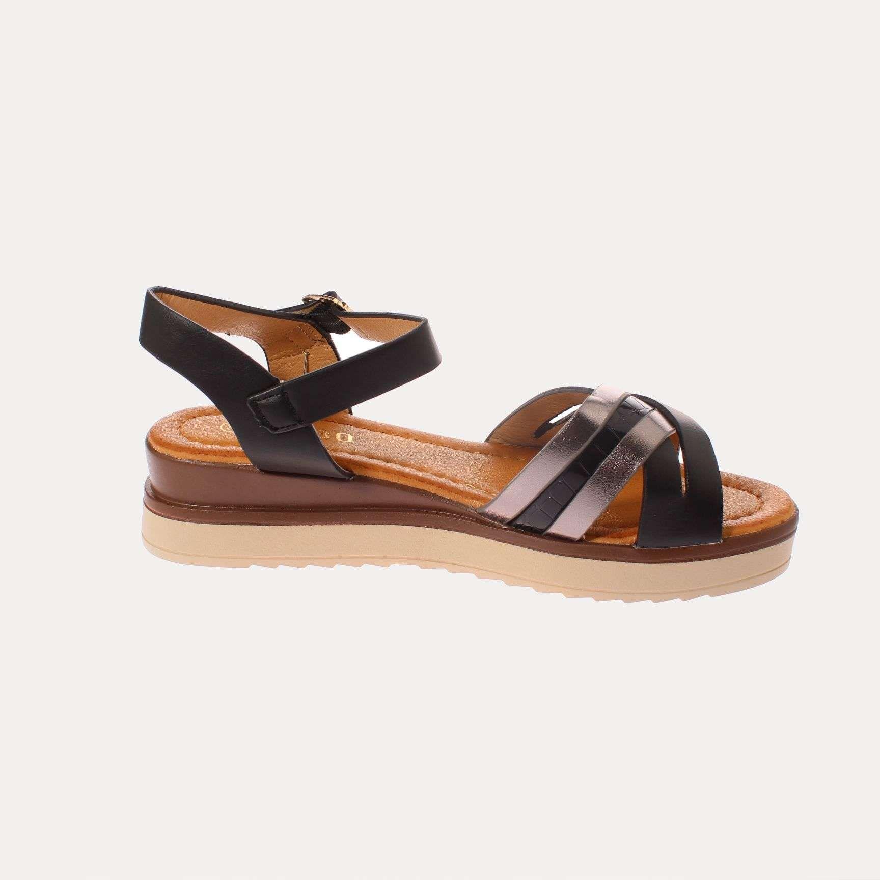 Sandalia Negro Vía Franca Mujer Art: 51309B3225BLACK-3