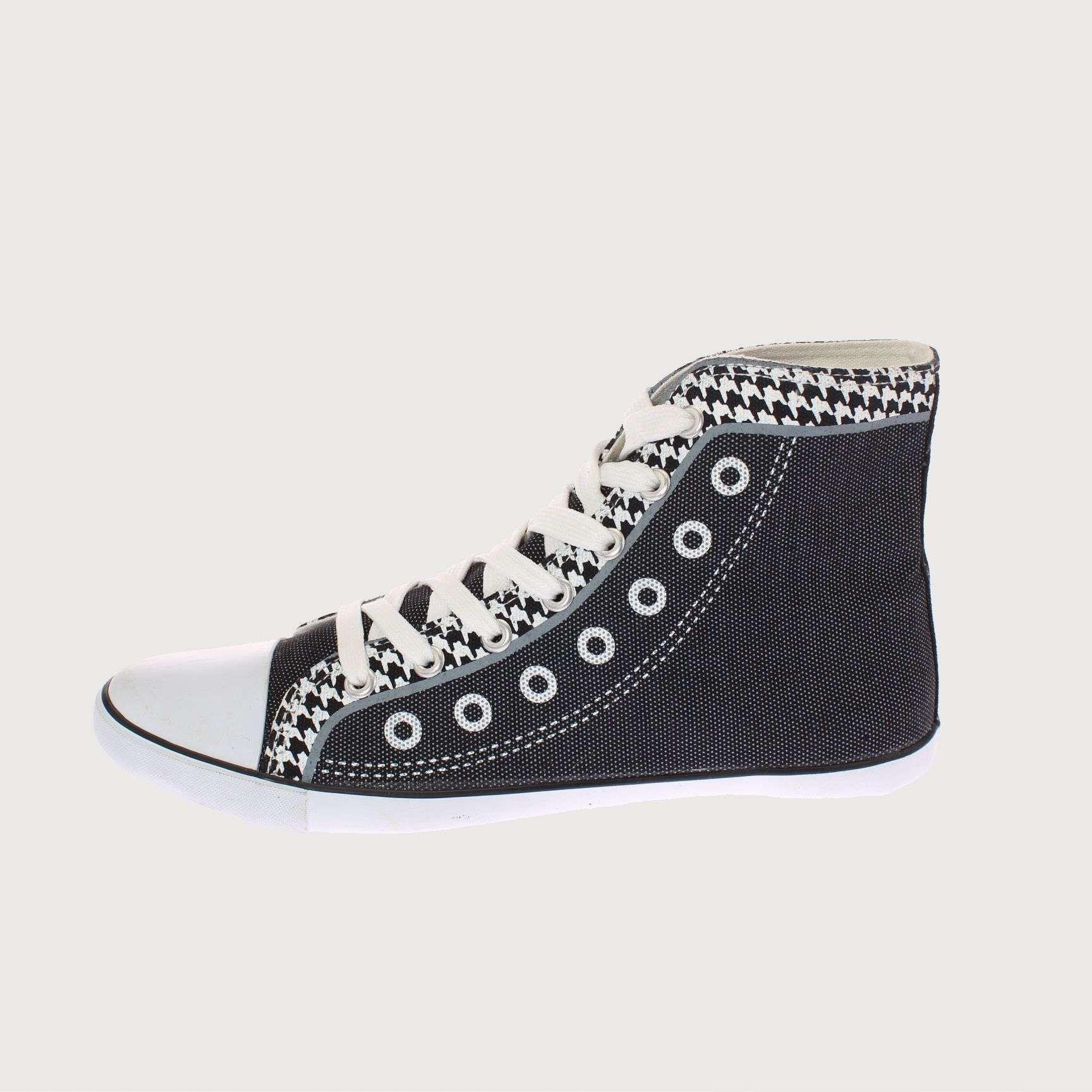 Zapatilla Lona Negro Vía Franca Mujer Art: 5DSCO1063NEGRO-1