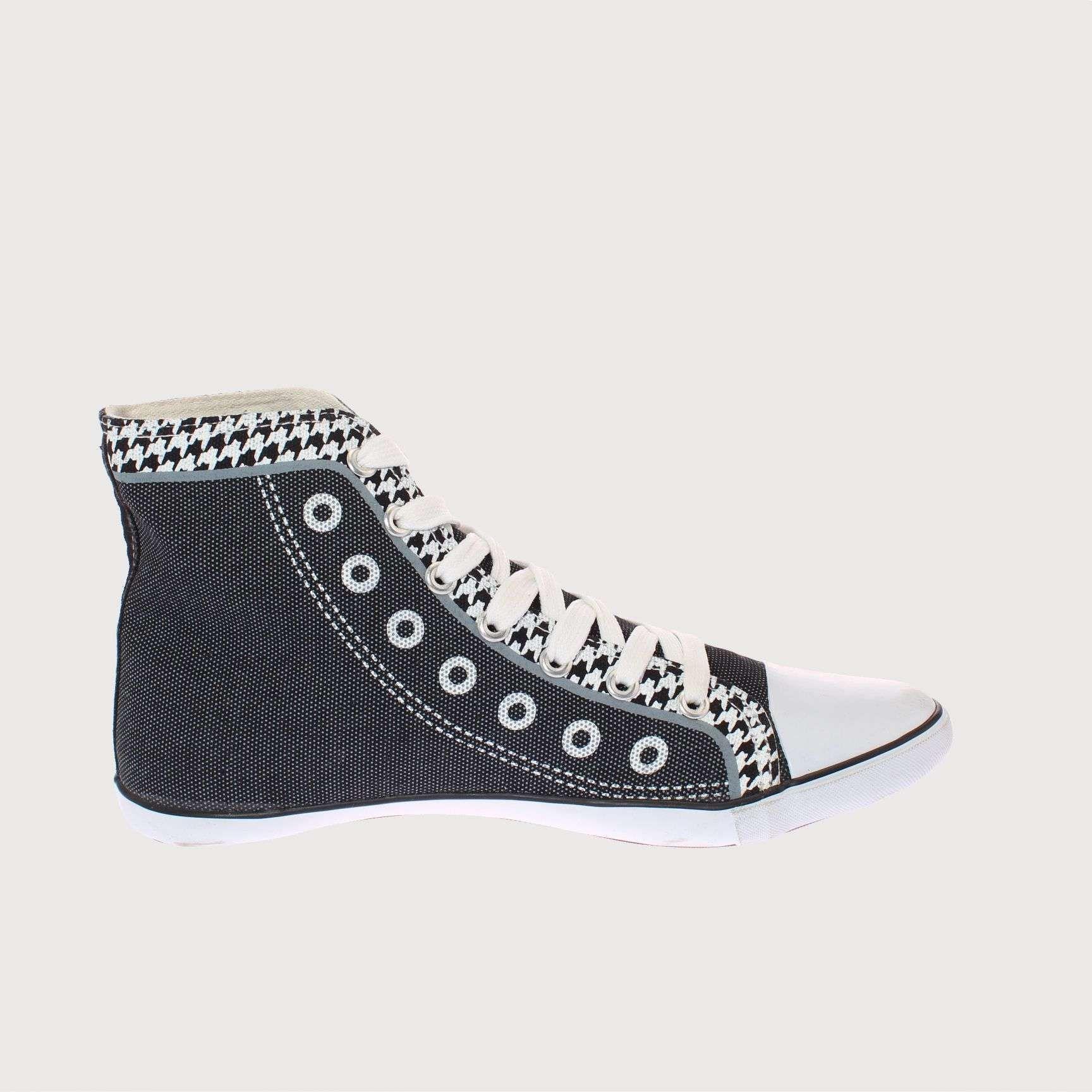 Zapatilla Lona Negro Vía Franca Mujer Art: 5DSCO1063NEGRO-3