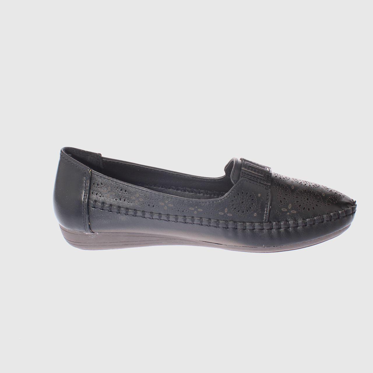 Mocasín Negro Vía Franca Mujer-3