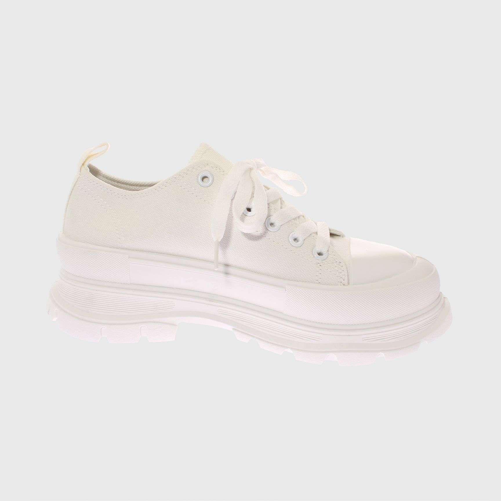 Zapatilla Lona Blanco Vía Franca Mujer-3