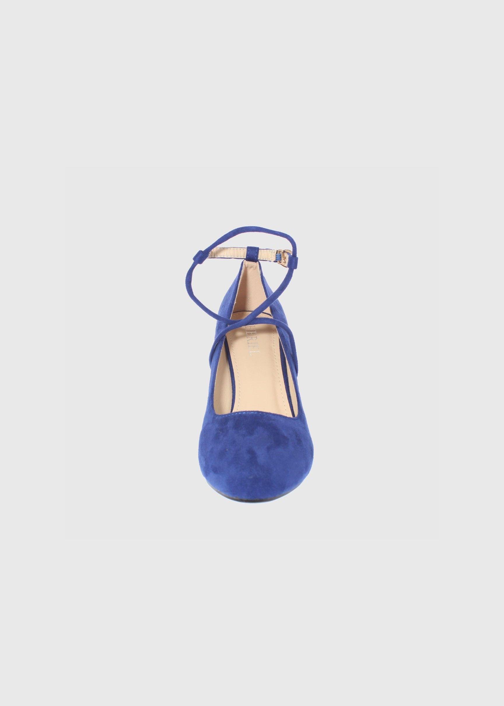 Zapato taco Azul Vía Franca Mujer-2