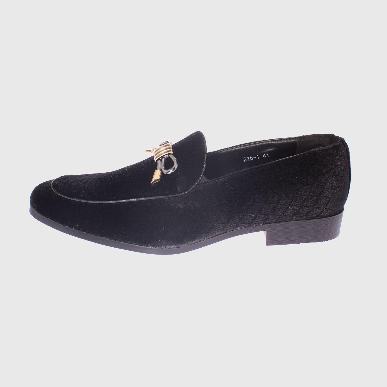 Mocasín Negro Vía Franca Hombre-1