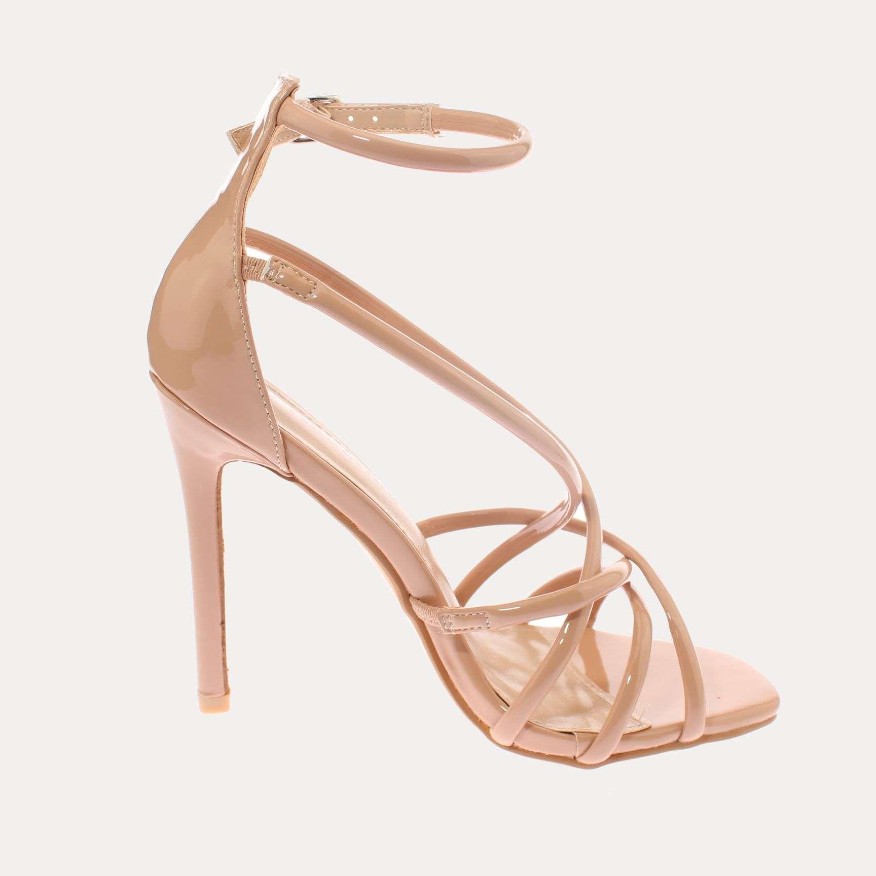 Zapato Tacón Beige Vía Franca Mujer-3