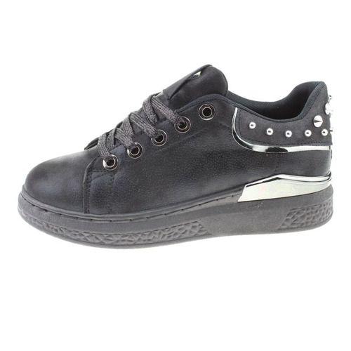 Zapatilla Mujer Negro Vía Franca Mujer-6