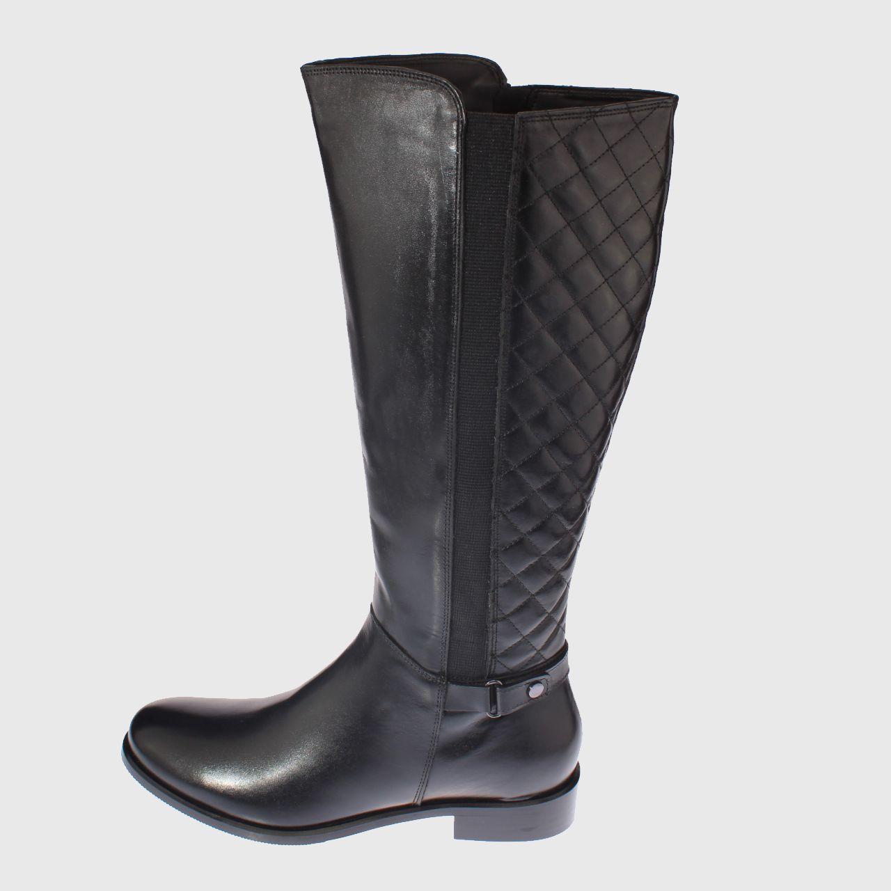 Bota Cuero Negro Vía franca Mujer-3
