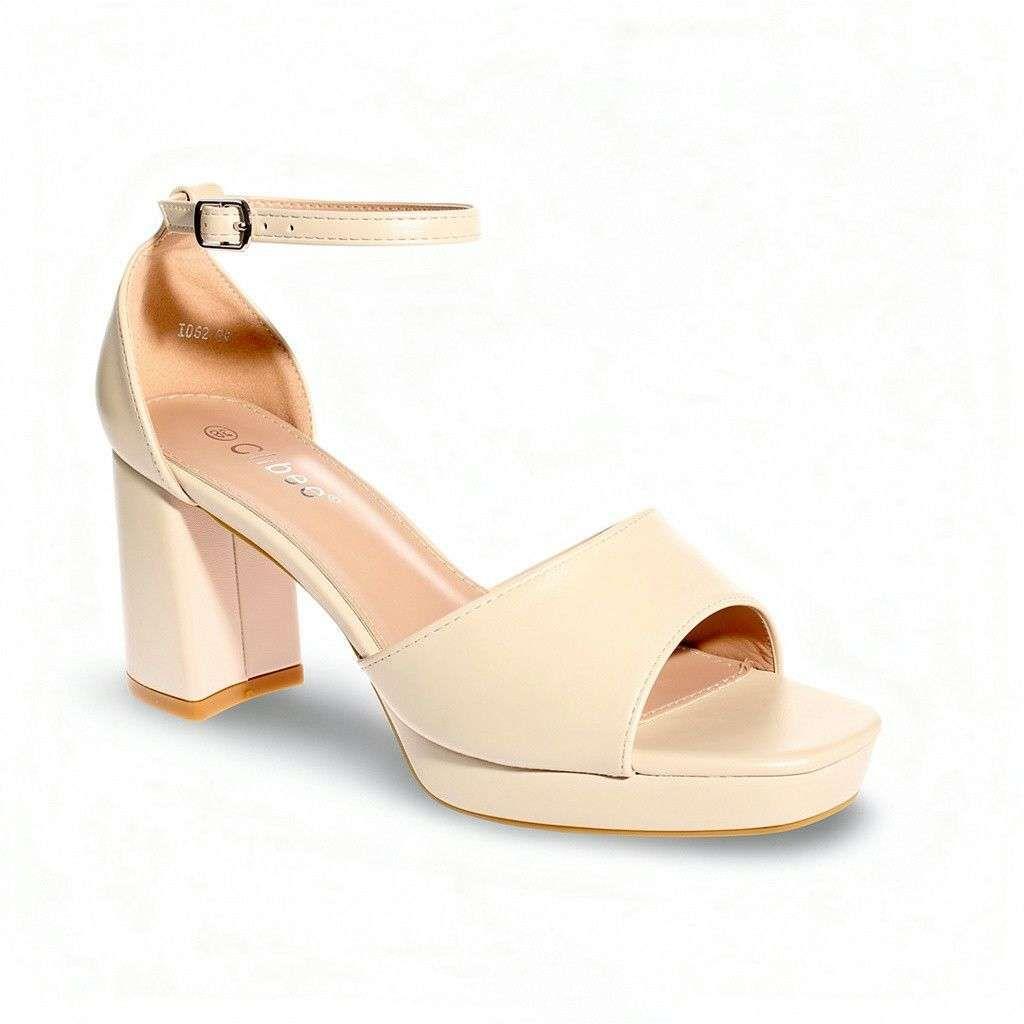 Sandalia Taco Beige Vía Franca Mujer Art: 5KD82BEIGE-0