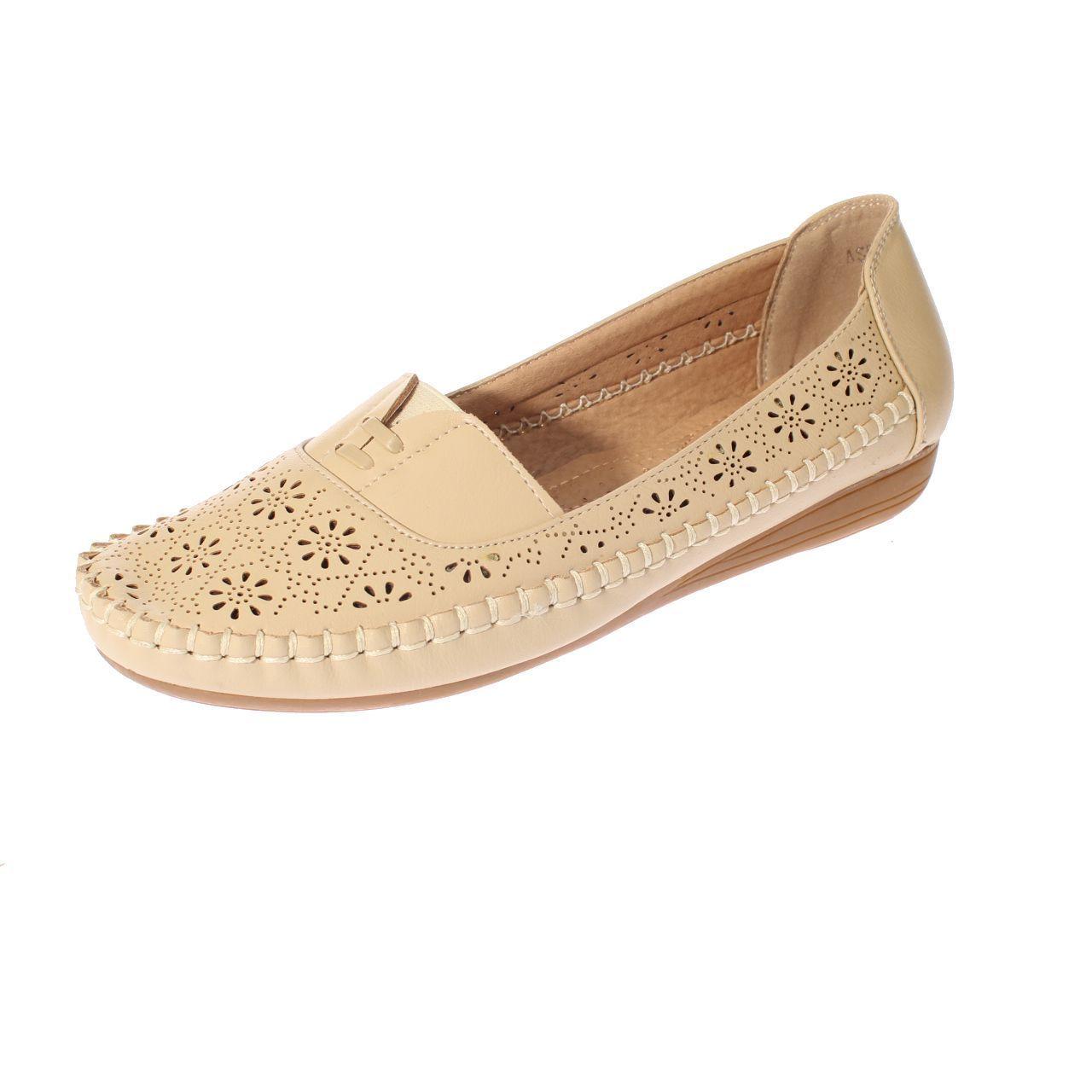 Mocasín Beige Vía Franca Mujer-0