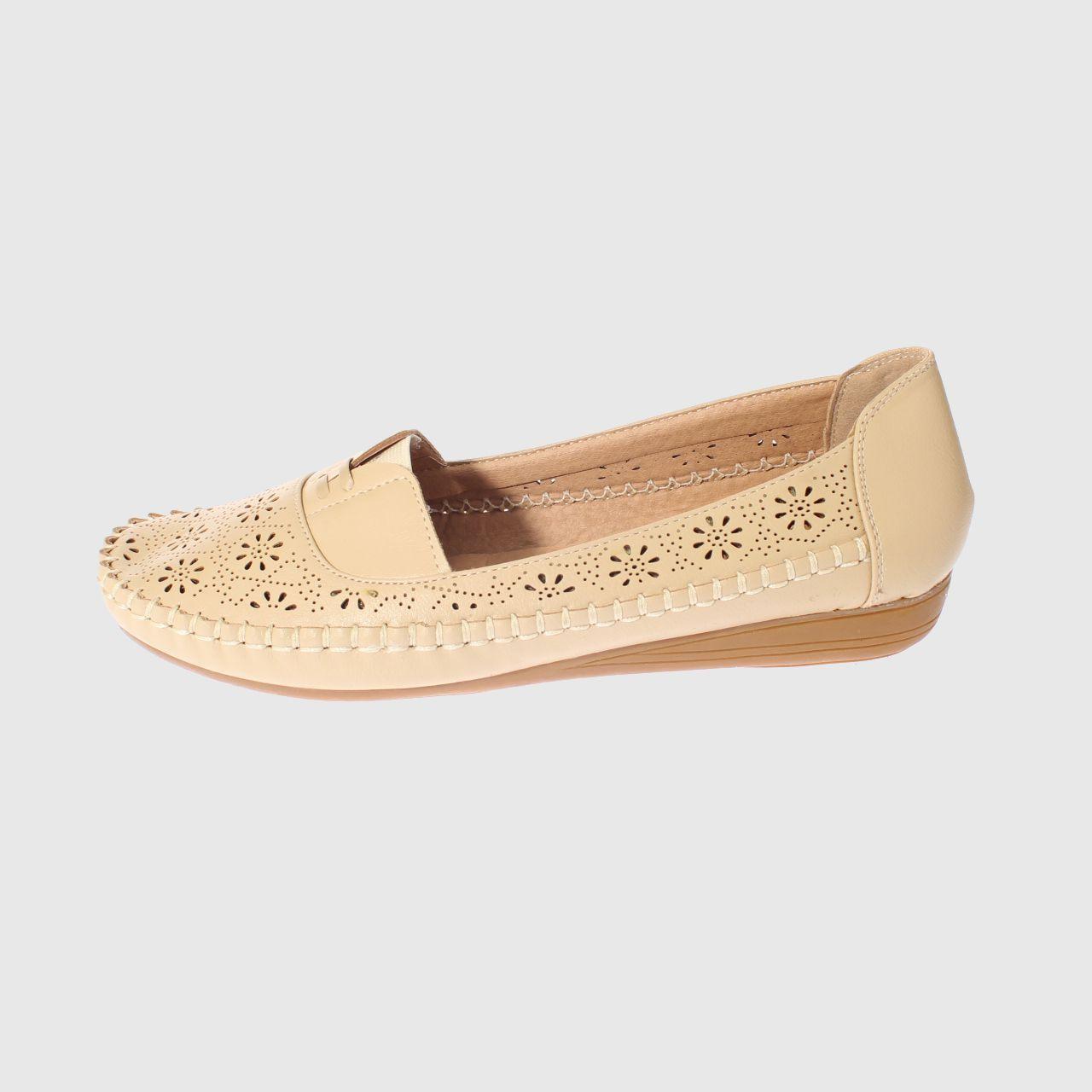 Mocasín Beige Vía Franca Mujer-1