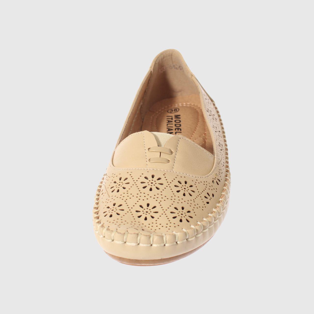 Mocasín Beige Vía Franca Mujer-2