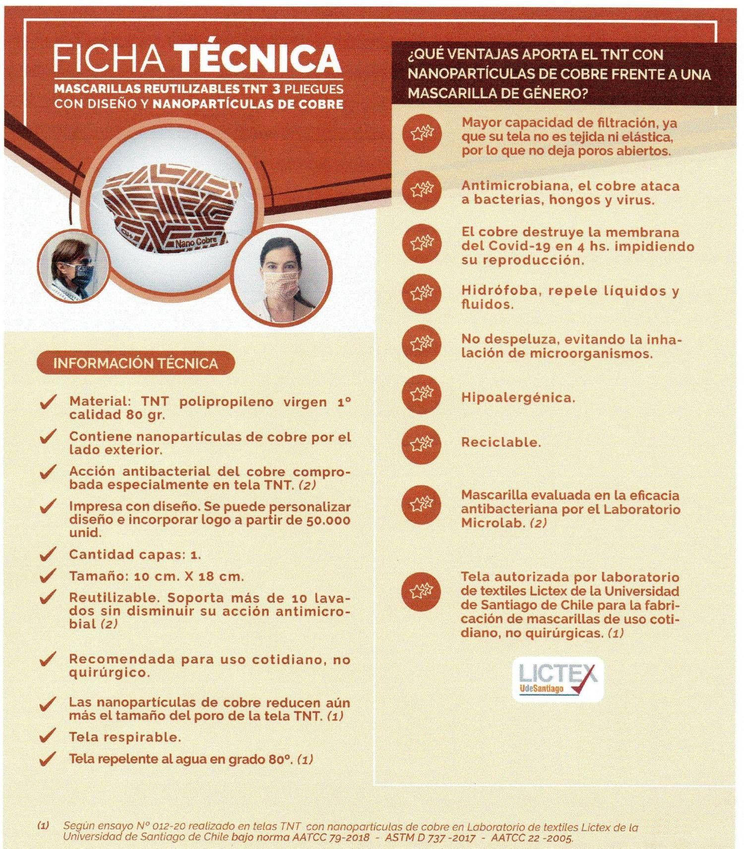 2x Mascarilla Reutilizable Antibacterial Cobre Nanocobre-3