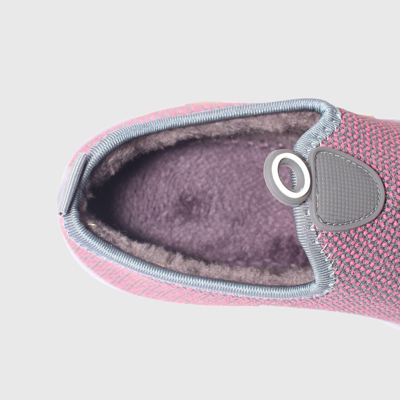 Zapatilla piel invernal Rosado/gris Vía Franca Mujer-4