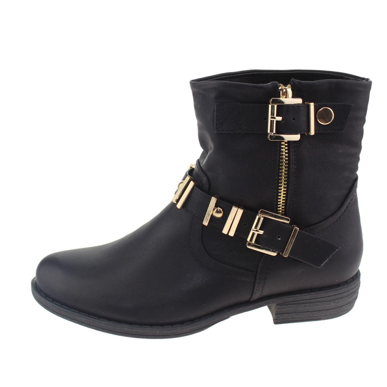 Botin Casual Para Mujer Color Negro-1