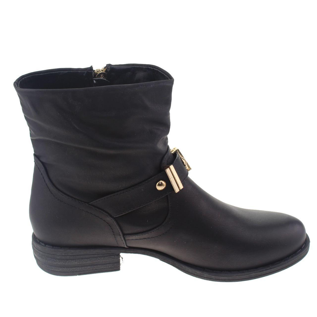 Botin Casual Para Mujer Color Negro-3