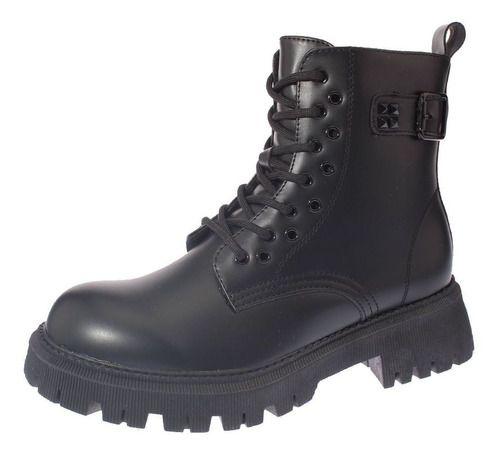 Botín Army Negro Vía Franca Mujer-6
