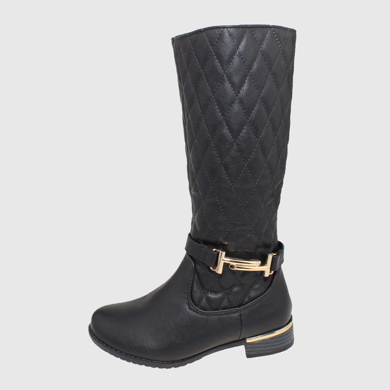 Bota Negro Vía Franca Niña-3