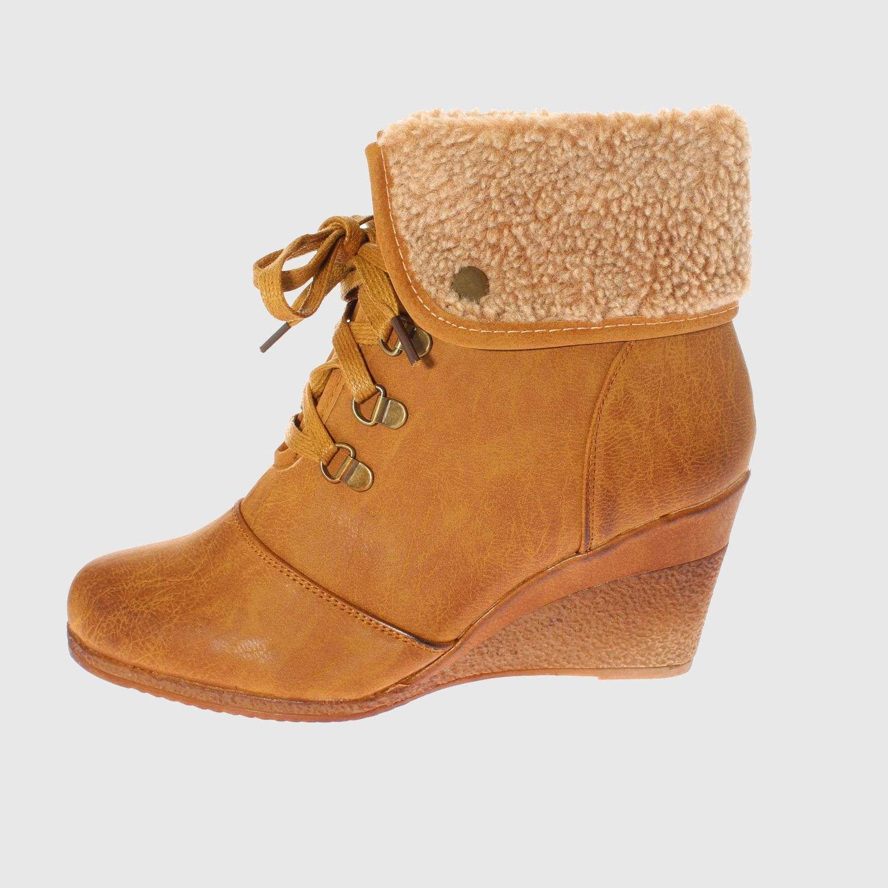 Botín Camel Vía Franca Mujer-1