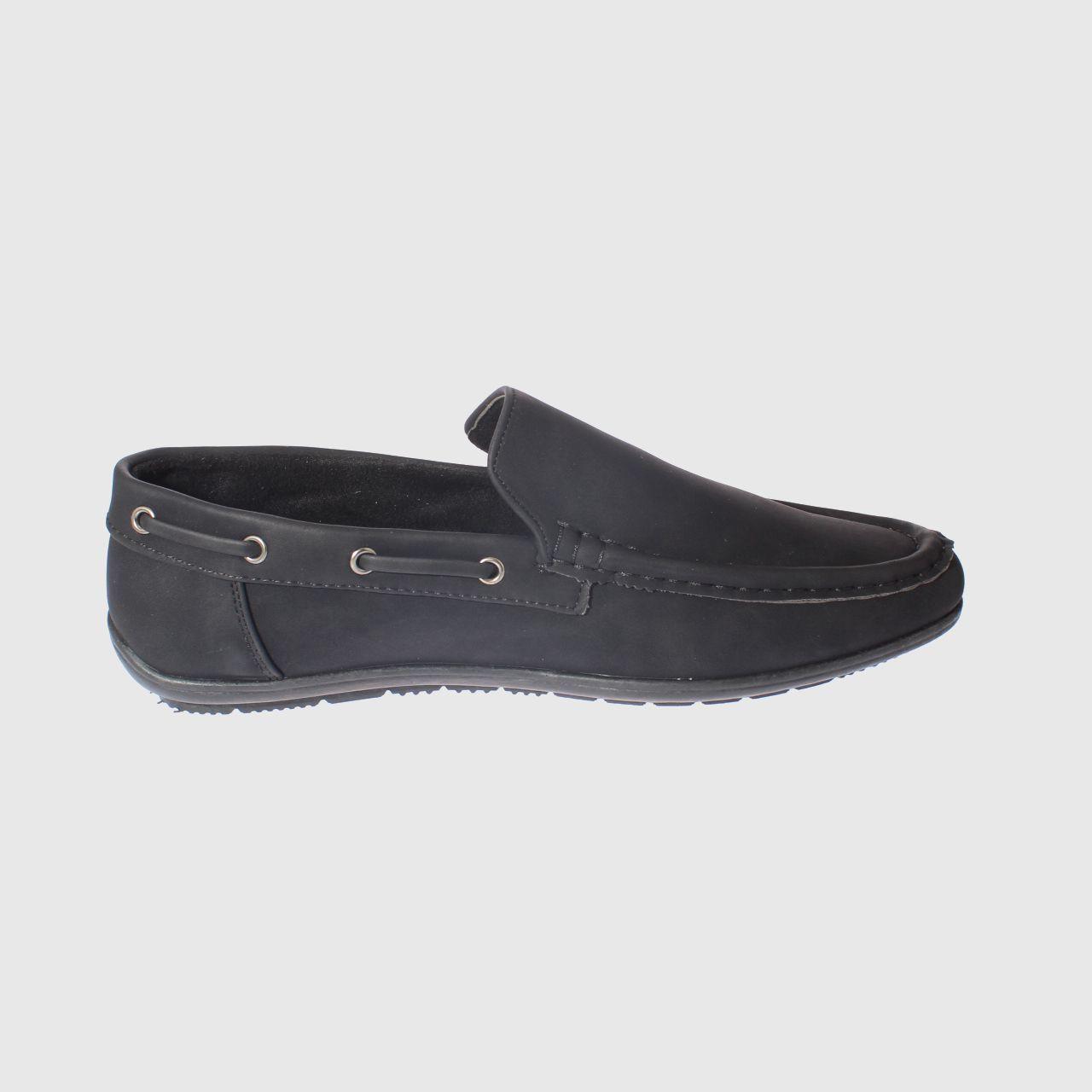 Mocasín Negro Vía Franca Hombre-3