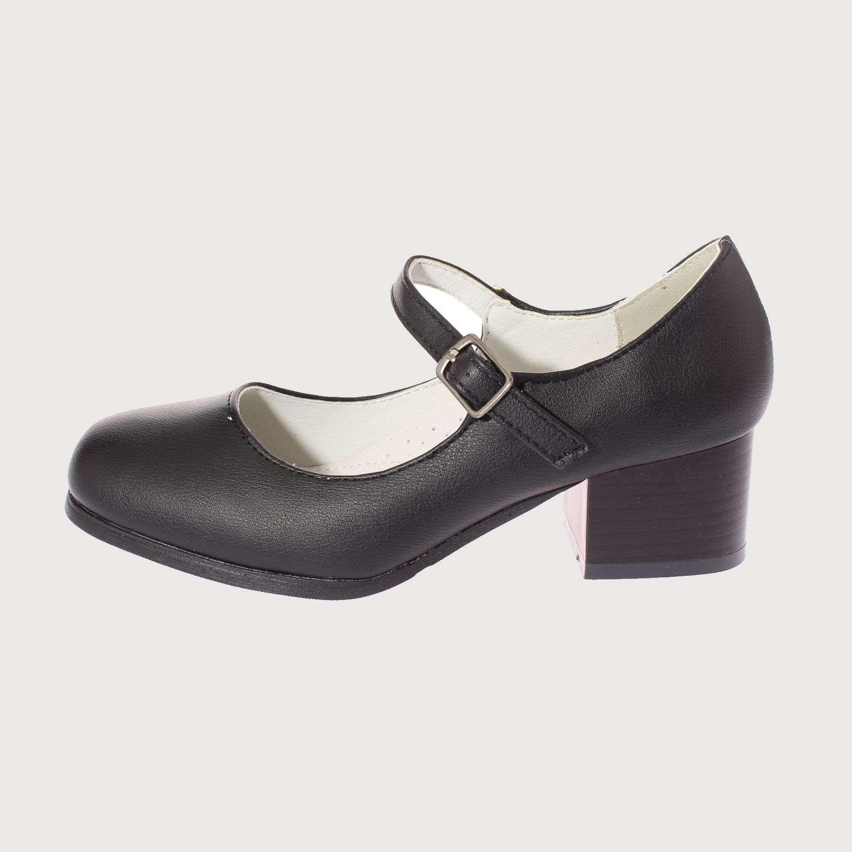 Zapato Cueca Negro Vía Franca Niña Art: 3LJ03508BLACK-1