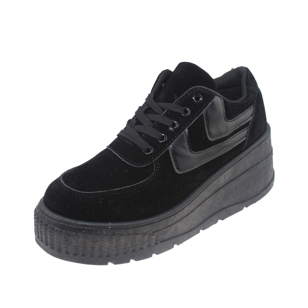 Zapatilla Negro Vía Franca Mujer-0