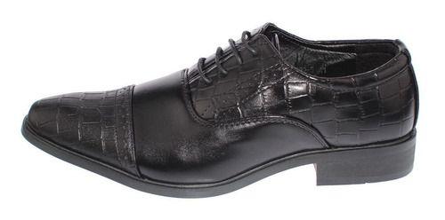 Zapato Formal Negro Vía Franca Hombre-5