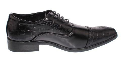 Zapato Formal Negro Vía Franca Hombre-7