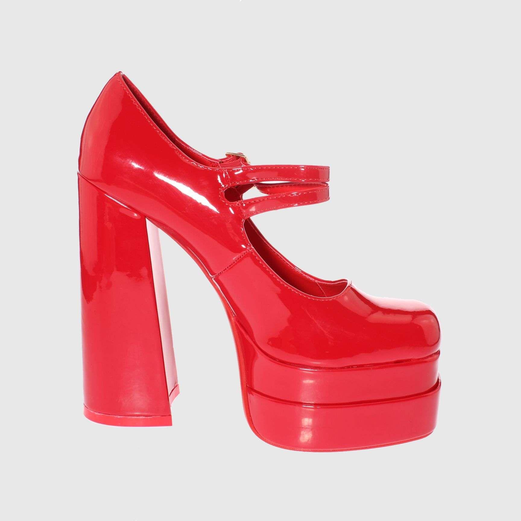 Zapato terraplen Rojo Vía Franca Mujer-3