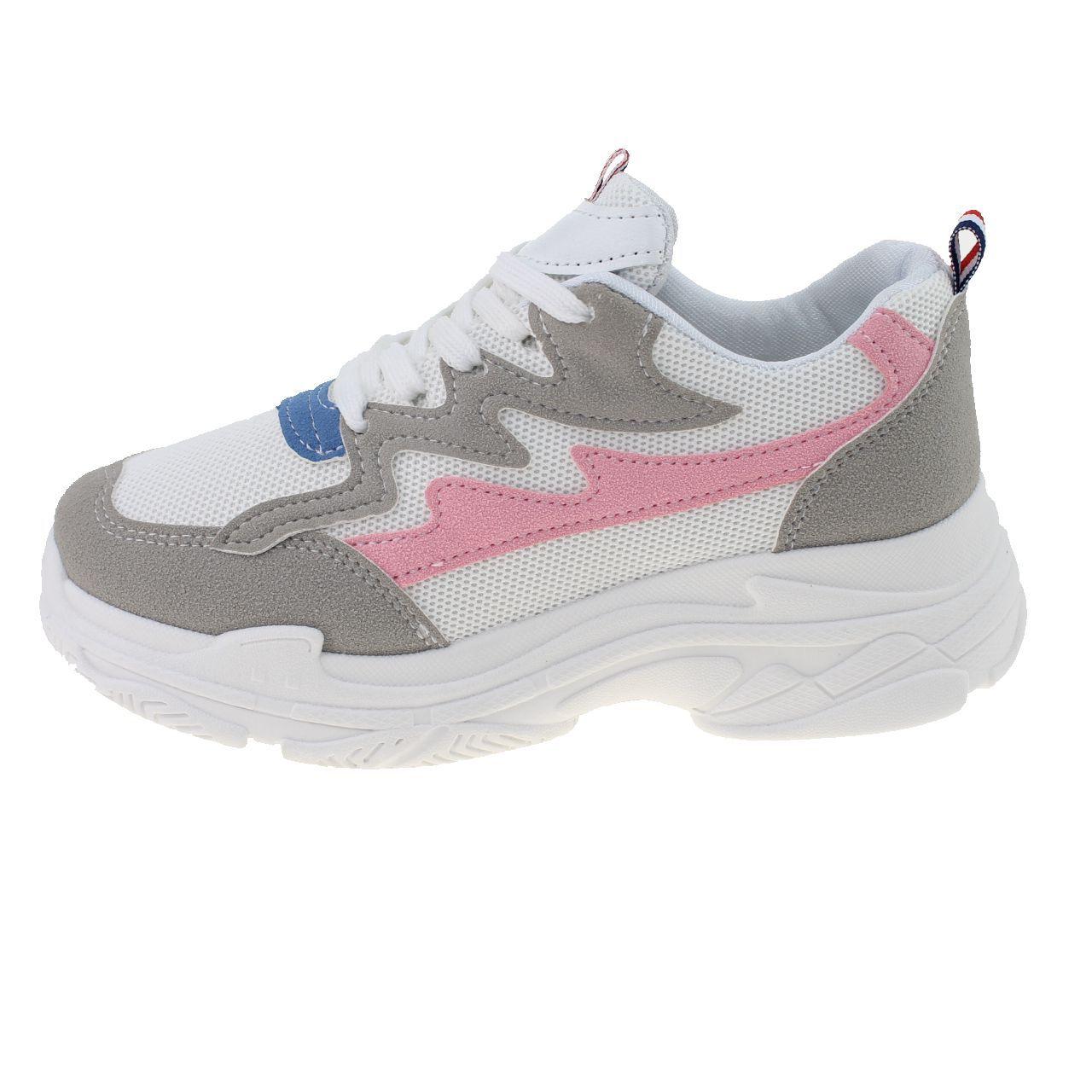 Zapatilla Blanco/Rosa Vía Franca Mujer-1