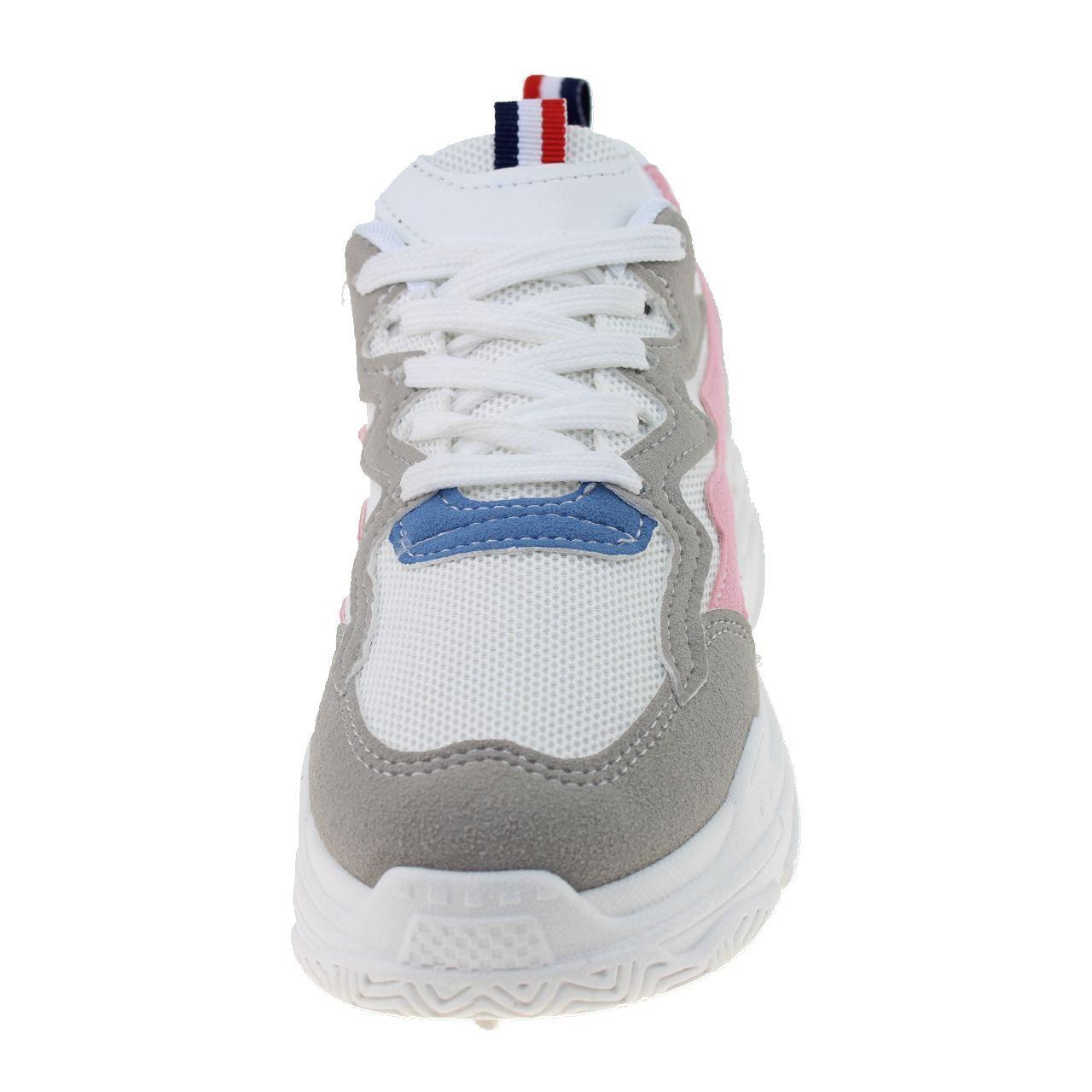 Zapatilla Blanco/Rosa Vía Franca Mujer-2
