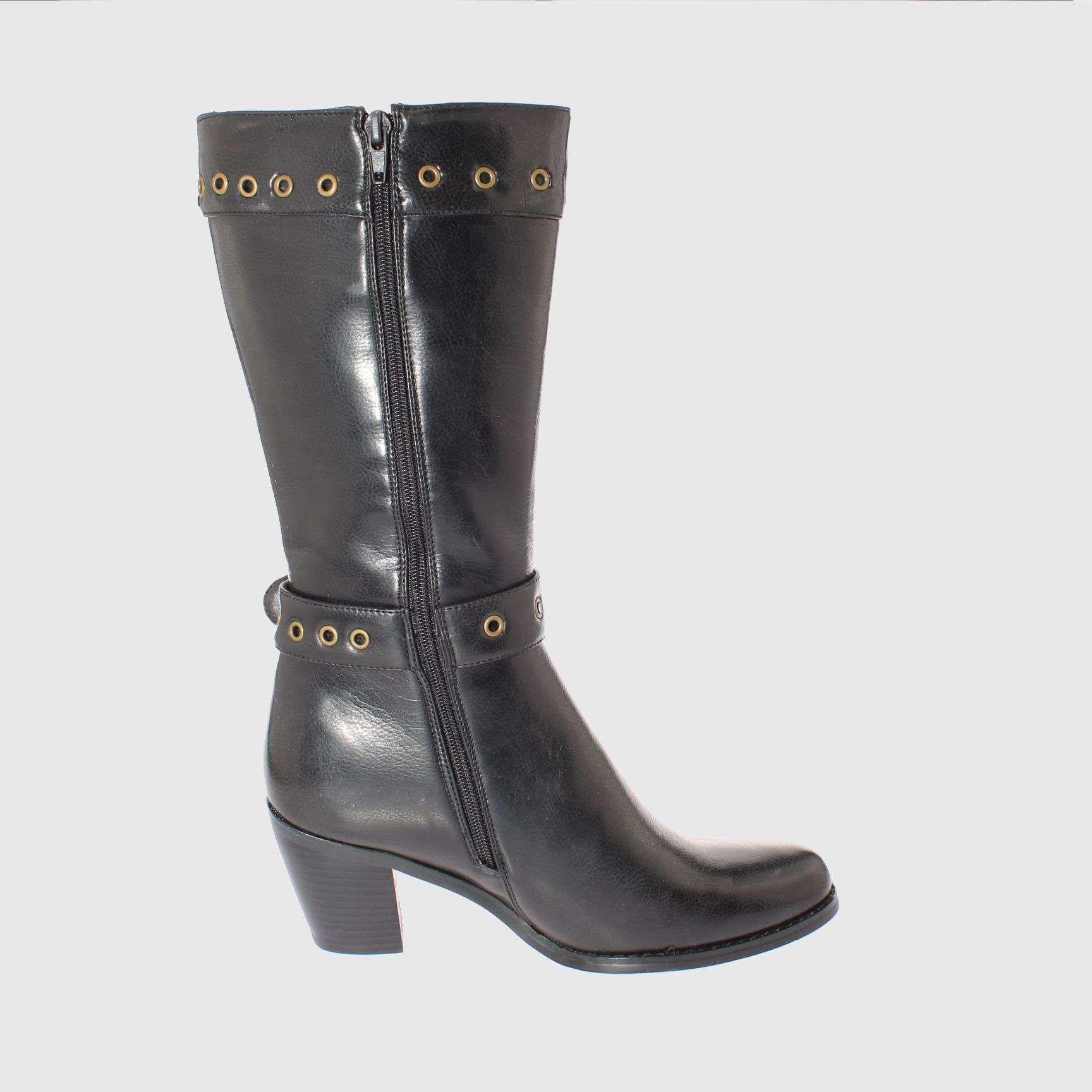 Bota Negro Vía Franca Mujer-3